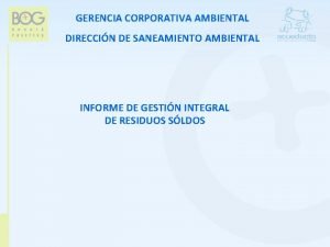 Saneamiento ambiental informe