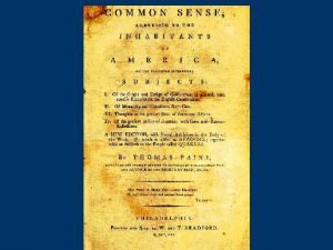 In common sense, thomas paine argued that