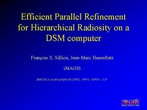 Efficient Parallel Refinement for Hierarchical Radiosity on a