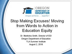Stop Making Excuses Moving from Words to Action