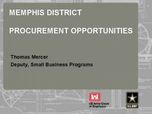 1 MEMPHIS DISTRICT PROCUREMENT OPPORTUNITIES 255 255 237