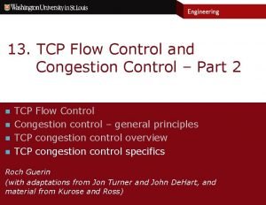 13 TCP Flow Control and Congestion Control Part