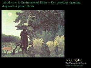 Environmental ethics questions