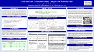 SolarPowered LithiumIon Battery Charger with USB Connector Eric