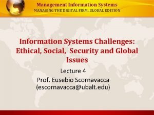 Managing global systems
