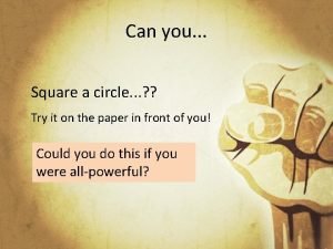 Can god create a square circle