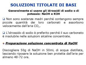 Soluzioni titolate