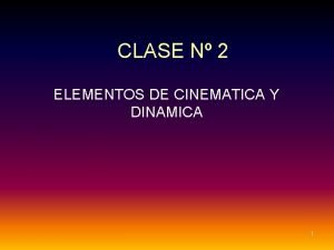 Elementos de la cinematica