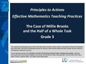 Establish mathematics goals to focus learning