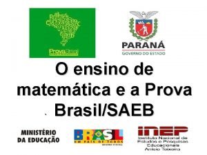 O ensino de matemtica e a Prova BrasilSAEB