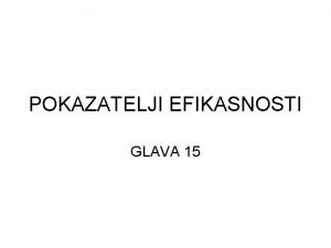 Pokazatelji efikasnosti