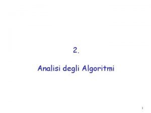 Analisi degli algoritmi
