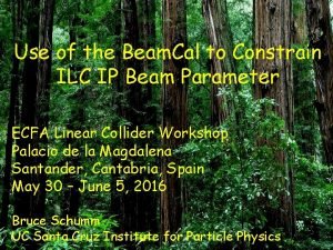 Use of the Beam Cal to Constrain ILC