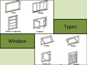 Fixed type window