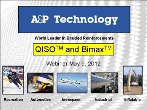 World Leader in Braided Reinforcements QISOTM and Bimax