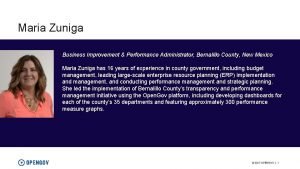 Maria Zuniga Business Improvement Performance Administrator Bernalillo County