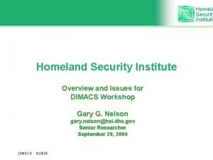 Homeland security institute