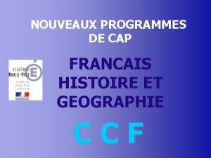 Cap français programme