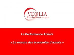 La Performance Achats La mesure des conomies dachats