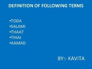 Definition of salami in kathak