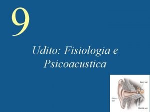 9 Udito Fisiologia e Psicoacustica 9 Hearing Physiology