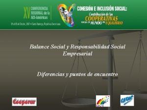 Balance Social y Responsabilidad Social Empresarial Diferencias y