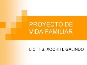 Proyecto de vida familiar