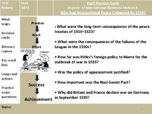 OCR History Unit A 971 Pupil Revision Guide