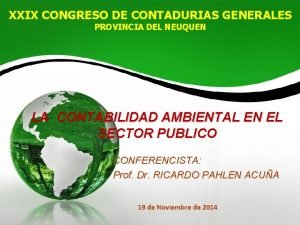 XXIX CONGRESO DE CONTADURIAS GENERALES PROVINCIA DEL NEUQUEN