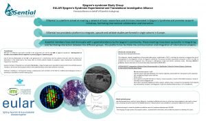 Sjogrens syndrome Study Group EULAR Sjogrens Syndrome Experimental