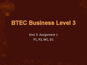 Btec business level 3 unit 3