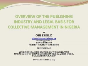 Laws guiding book publishing in nigeria