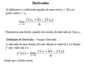 Coeficiente angular derivada