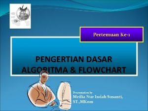 Pertemuan Ke1 PENGERTIAN DASAR ALGORITMA FLOWCHART Presentation by