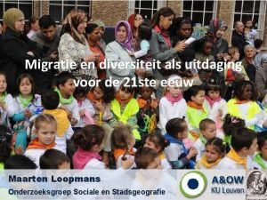 Migratie en diversiteit als uitdaging voor de 21