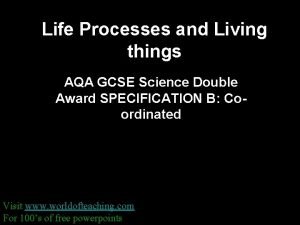Life Processes and Living things AQA GCSE Science
