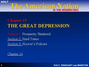 HOLT The American Nation IN THE MODERN ERA