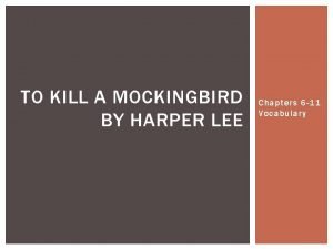 Innate definition to kill a mockingbird