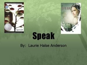 Themes in speak by anderson