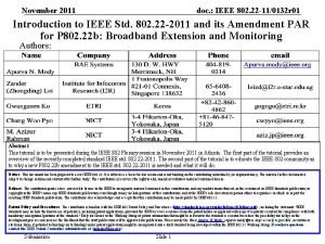 November 2011 doc IEEE 802 22 110132 r