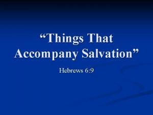 Hebrews 6:9-12 sermon