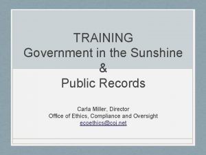 Ohio sunshine law training