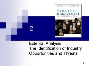 2 External Analysis The Identification of Industry Opportunities