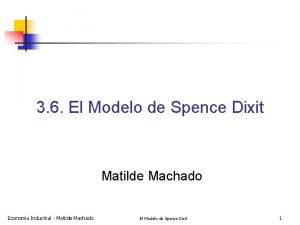 Spence dixit model