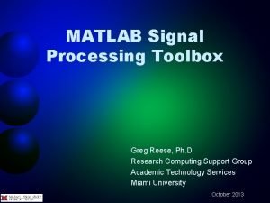 Signal processing toolbox matlab
