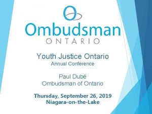 Youth justice ontario