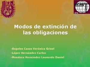 Modos de extincin de las obligaciones ngeles Casas