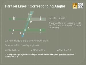 Corresponding angles