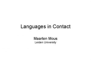 Mous contact