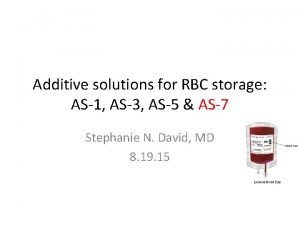 Rbc additive solutions